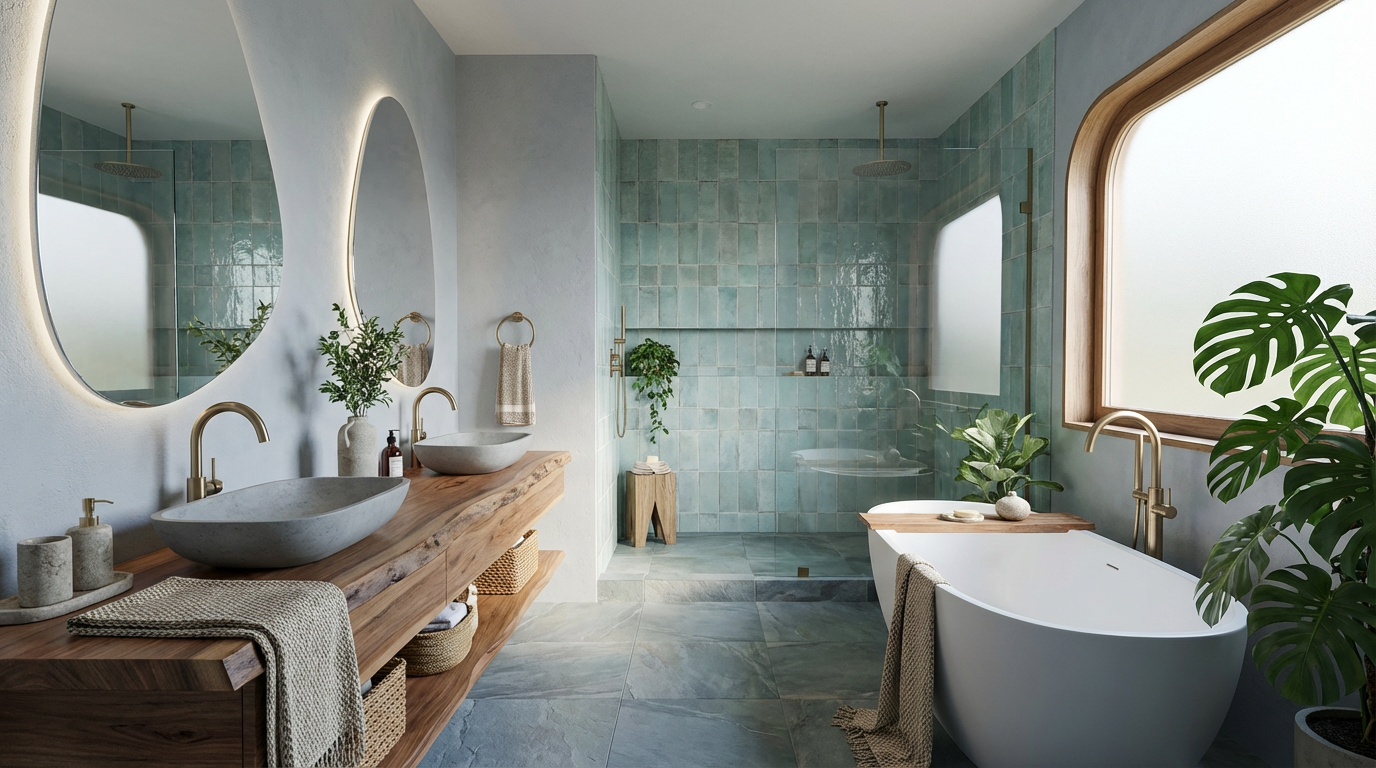 Organic Modern bathroom